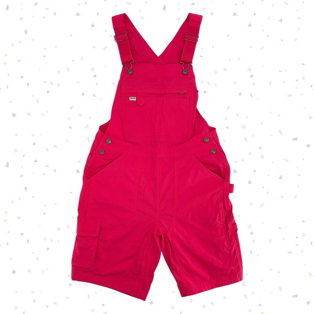 Duluth Trading Hot Pink Shortalls Heirloom Gardening Overall Work Shorts Size S